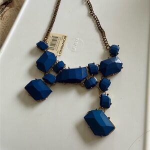 J. Crew Bold Blue Geometric Necklace